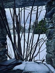 Saltire in the snow  by Karima Hammadi